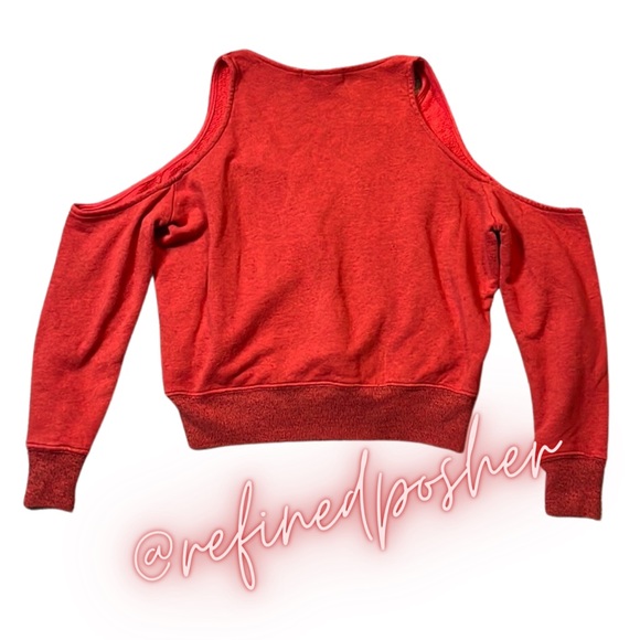 N: PHILANTHROPY Ventura Sweatshirt size Medium NWT Red MSRP $168 - Picture 3 of 5